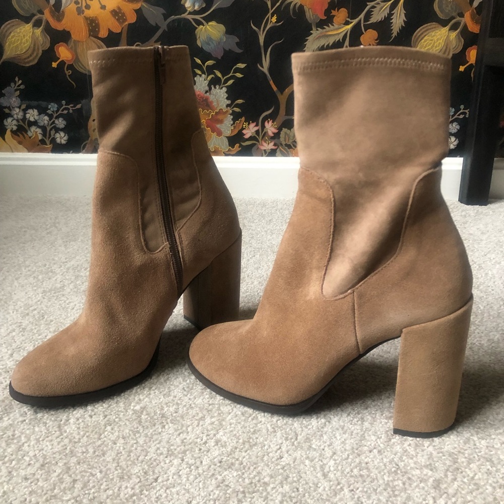 Chinese Laundry tan calf (mid) boots